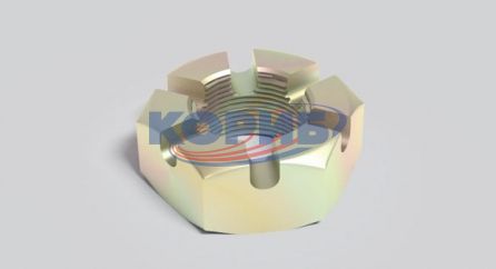 Р5511-2919032 – Гайка М30х1,5 пальца реактивной штанги корончатая ремонтная h=23мм (ПАО КАМАЗ) для КАМАЗа, Р5511-2919032